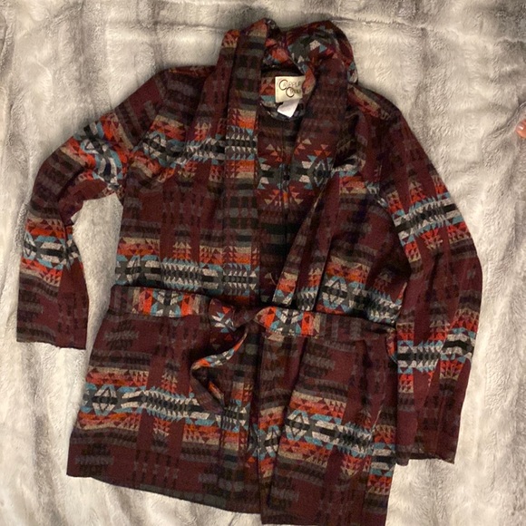 Cripple Creek Jackets & Blazers - Cripple Creek Women's Tie Front Hooded Wrap Jacket - XXL CR 15649